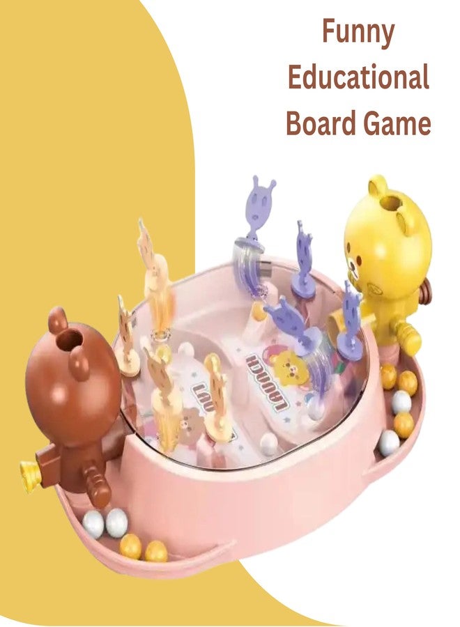 Lefan Pinball Game for Kids 4 5 6 7 Years Pinball Game Kids Aged 3-7, Mini Pin Ball Board Game for 2 Players Educational Space-Themed Toy Birthday Gift for Boys Girls Family Game (Pink) - Image 2